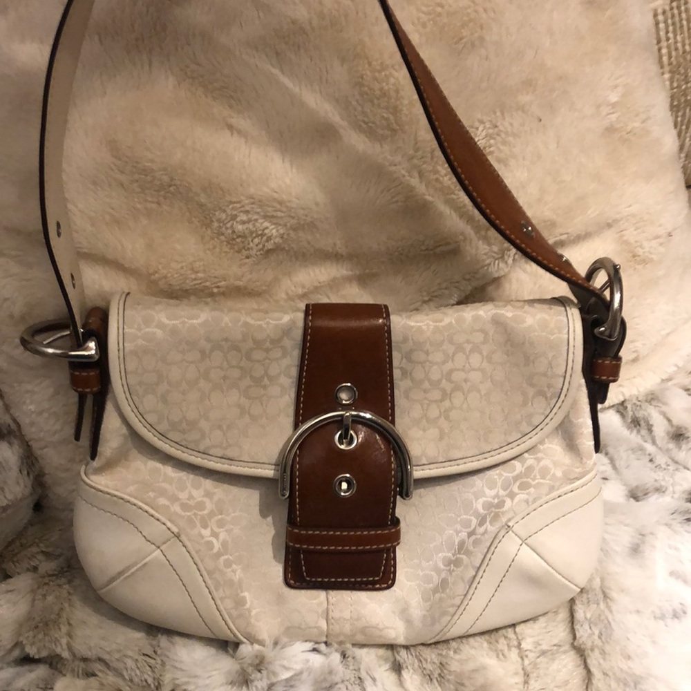 Cream coach bag